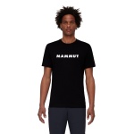 Mammut Wander-Tshirt Core Logo (aus recyceltem Polyester und organischer Baumwolle) schwarz Herren